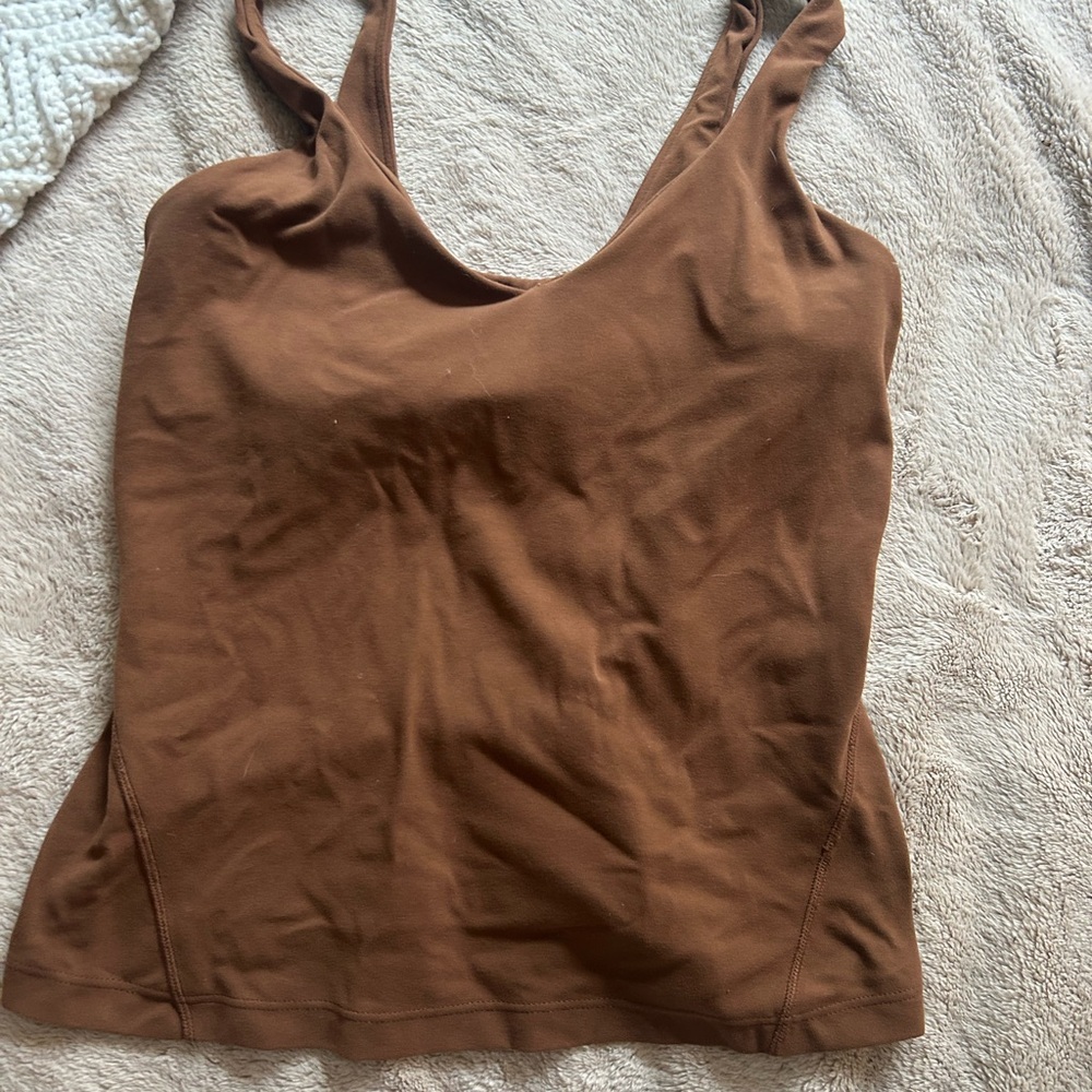Lululemon Athletica Brown Fitted Sleeveless Tank Top